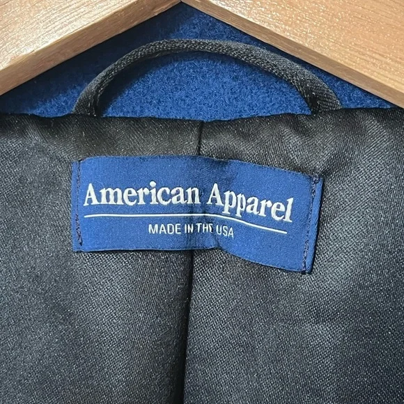 American Apparel Blue Wool Coat - Picture 9 of 11
